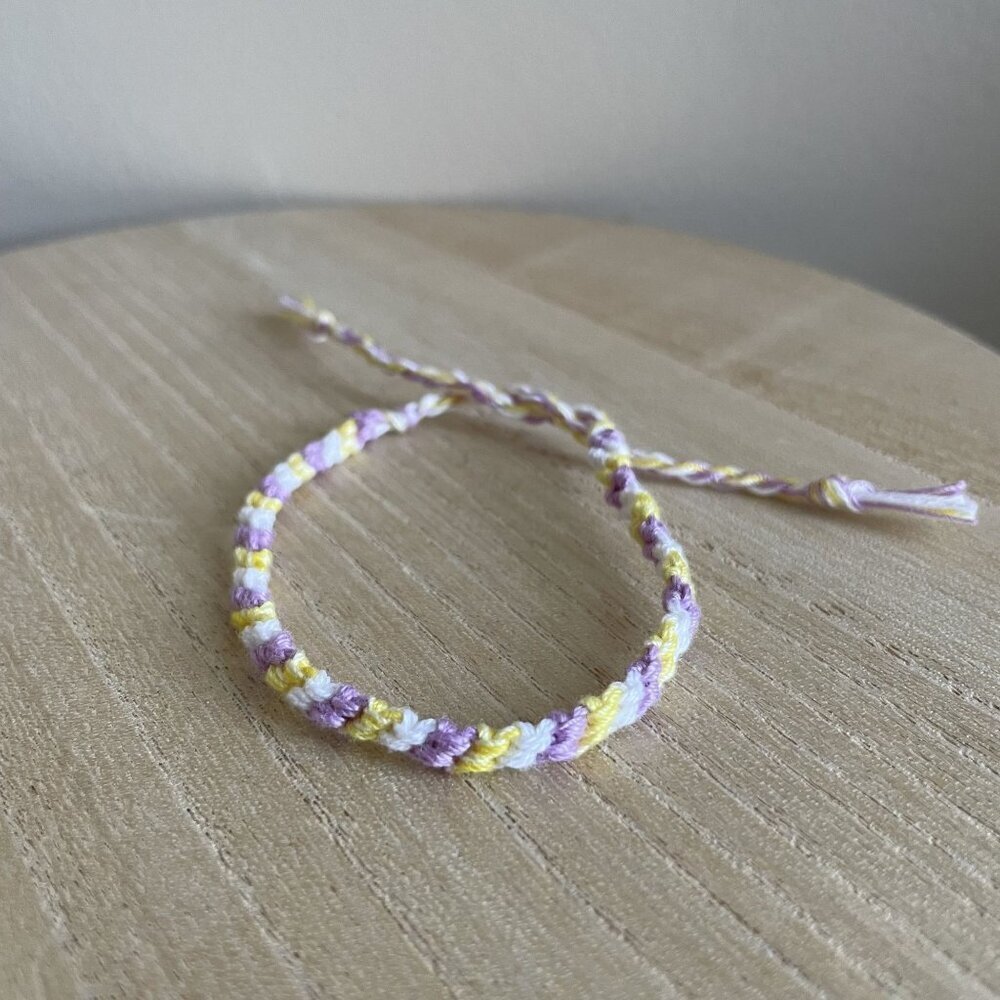 Laoise Bracelet, anklet, trendy, comfortable, tie, embroidery thread, woven, gif